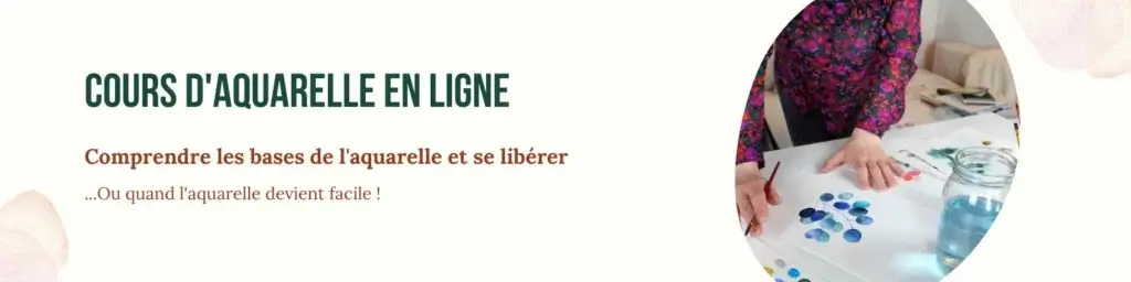 Banniere cours d'aquarelle