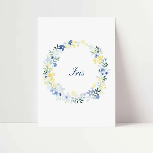 Affiche Iris - Prénom à personnaliser