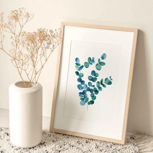 Affiche Bleu Eucalyptus