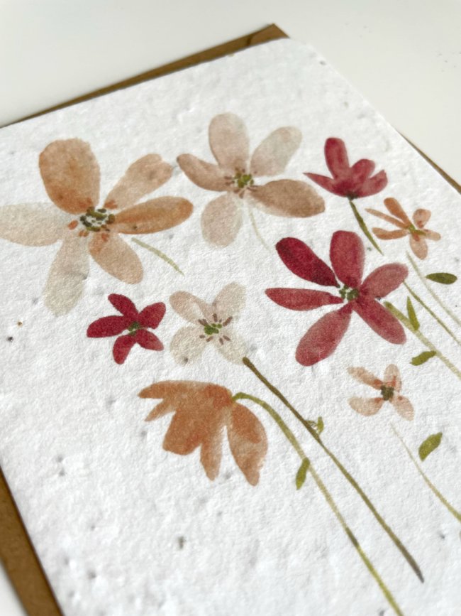 Carte à planter Bouquet champêtre