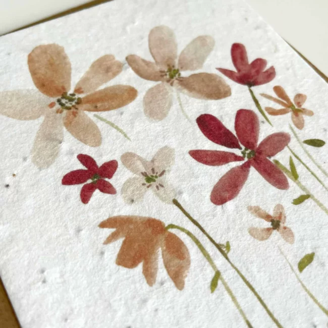Carte à planter Bouquet champêtre