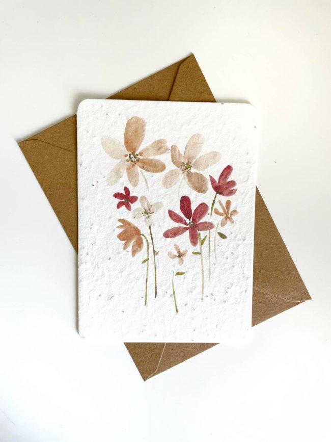 Carte à planter Bouquet champêtre