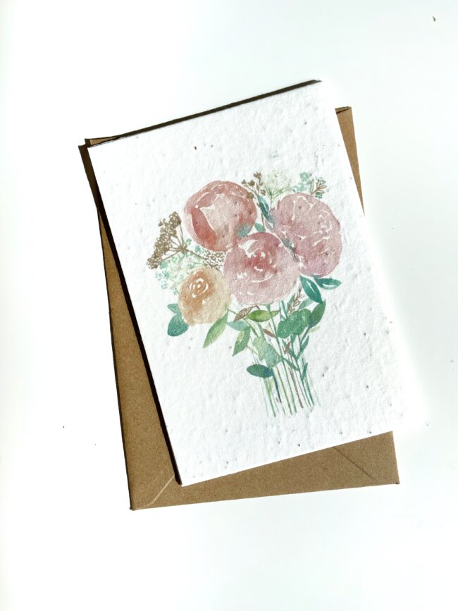 bouquet floral carte à planter