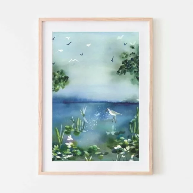 Rêverie sur le fleuve bleu- oiseaux n°2