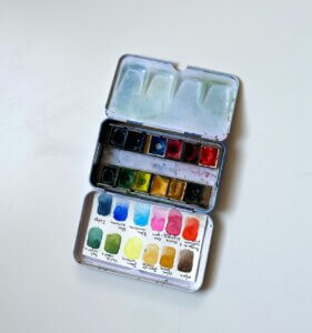 Palette de couleurs aquarelle