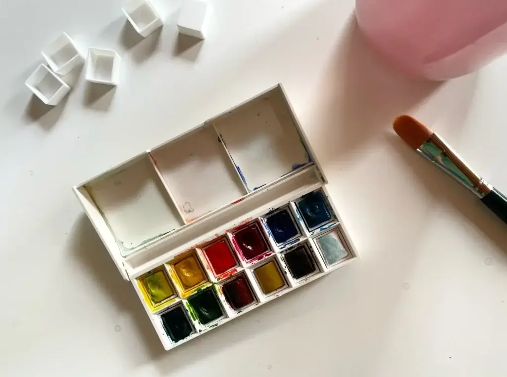 Palette aquarelle débutant