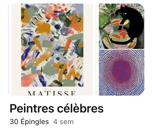 Peintres célèbres pinterest