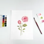 aquarelle facile fleur