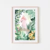 affiche perroquet jungle deco tropicale tirage d'art bonjour couleurs home decor