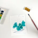 bonjour couleurs - aquarelle sapin tutoriel facile débutant 5 minutes