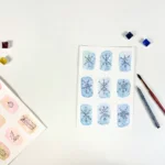 Carte aquarelle et doodle facile débutant carte hiver