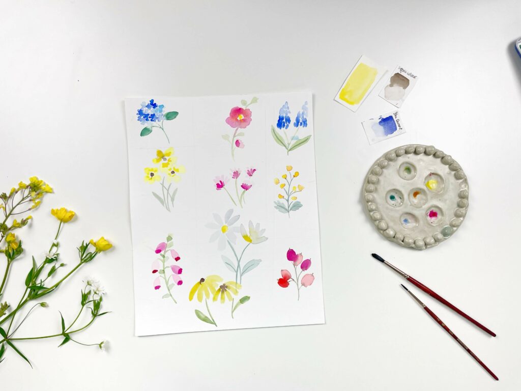 10 fleurs faciles a l'aquarelle bonjour couleurs herbier