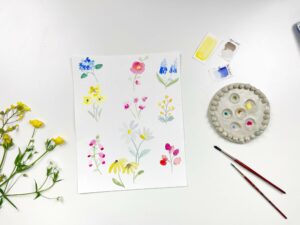 10 fleurs faciles a l'aquarelle bonjour couleurs herbier