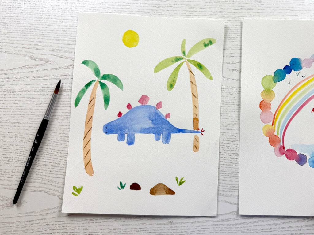 Aquarelle Dinosaure