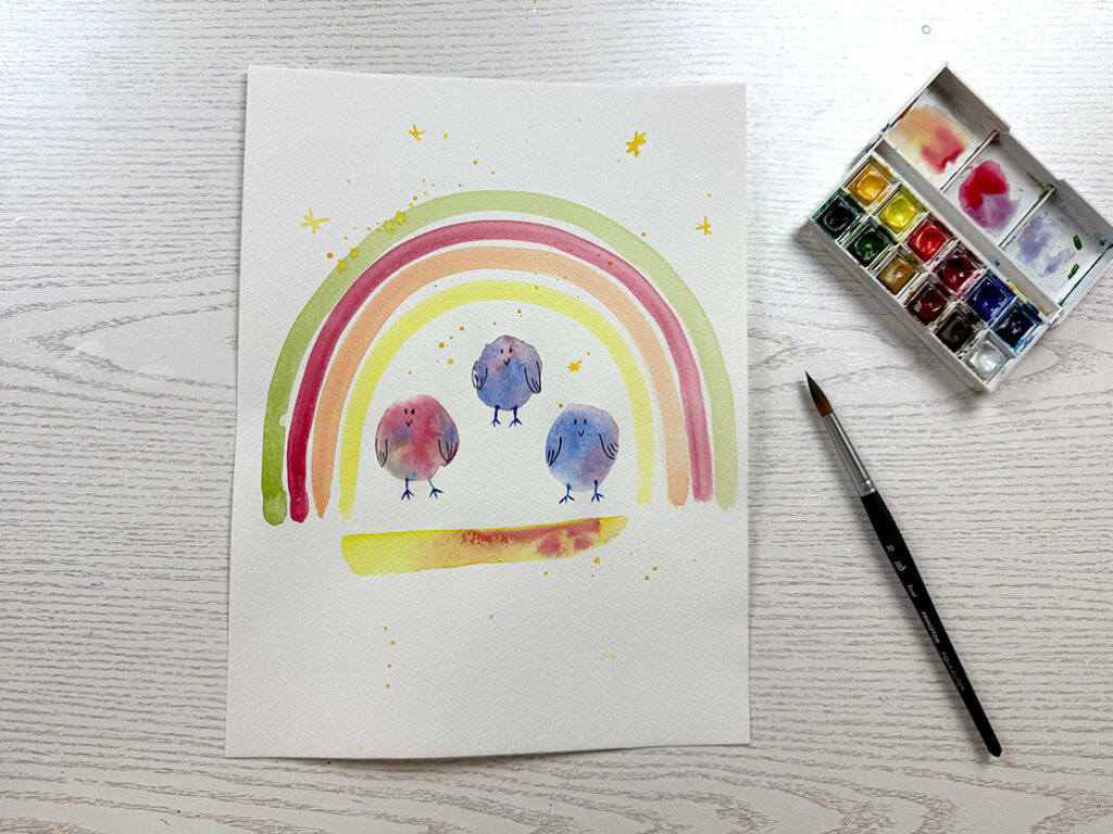 Aquarelle Oiseaux