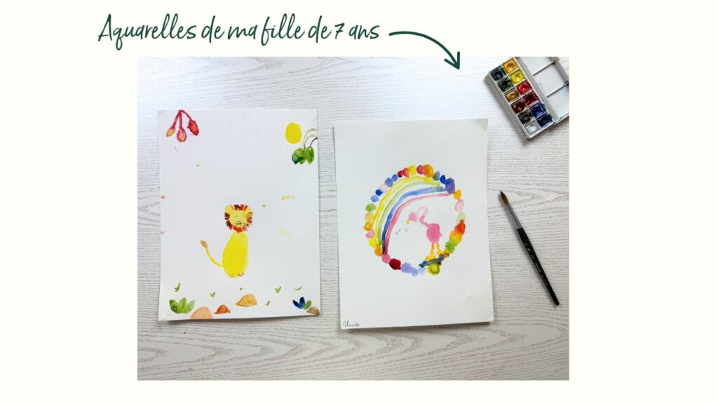 Aquarelle olivia 7 ans