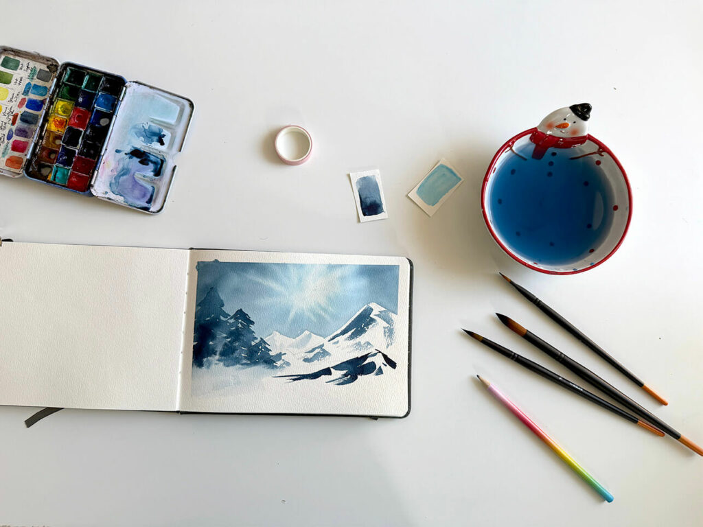 carnet perfect sketchbook A5 montagne Etchr