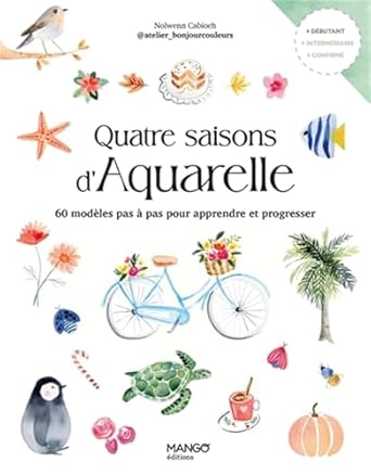 livre aquarelle quatre saisons bonjour couleurs nolwenn cabioch