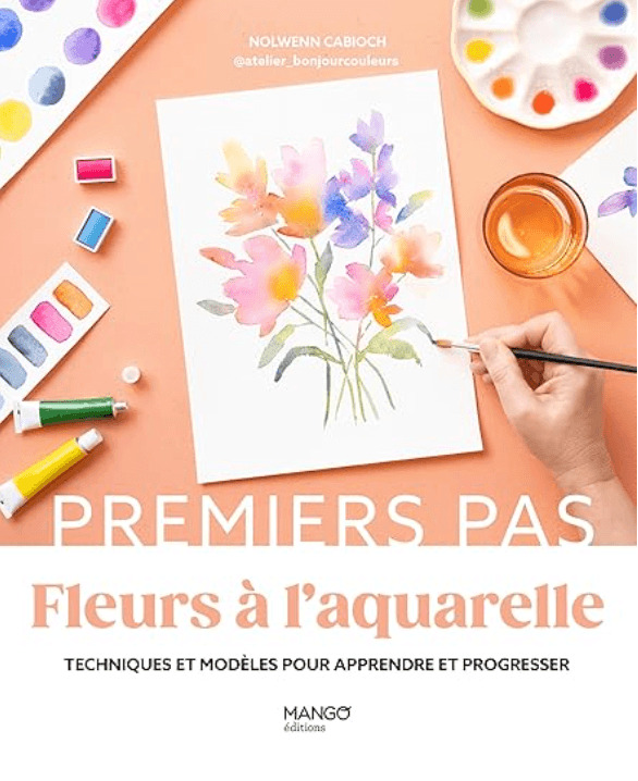 Livre aquarelle pour débutant fleurs